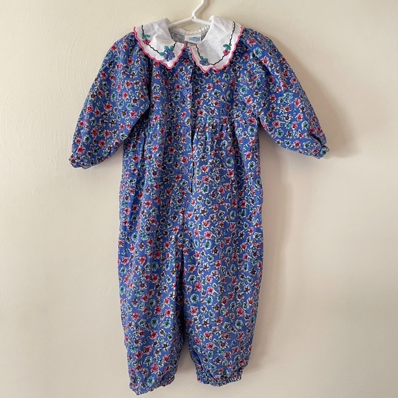 Vintage OshKosh Floral One Piece Romper